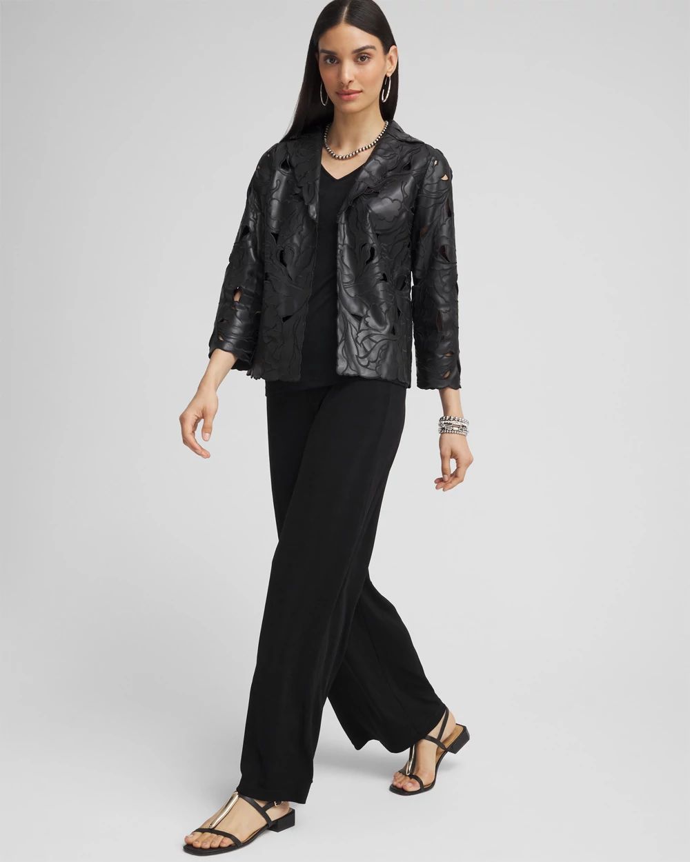 Travelers™ Collection Faux Leather Cutwork Blaze | Chico's